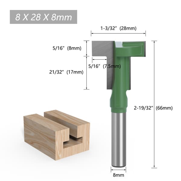 4 stk./sæt 8 mm borebitssæt træfræser CNC-routerbits til træ