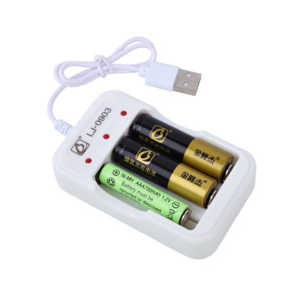 Intelligent batteriladdare med 3 platser USB NiCd-NiMH Batterismart laddare med säkra skydd Högre laddningseffektivitet