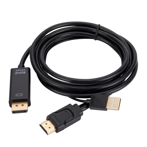 HDMI-kompatibel til DisplayPort 6 fod kabel til computer, Game Mode Converter Velegnet til spillekonsol til skærm
