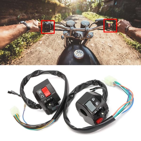 7/8 tommer universelle motorcykel lyskontaktknapper til nem installation