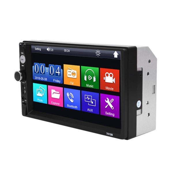 Dubbel Din bilstereoradio MP5-spelare LCD- Touch-Screen Blue tooth Mirror Link CarPlay