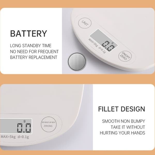 Multifunksjonell matvekt, liten elektronisk bakevekt perfekt for hjemmebruk