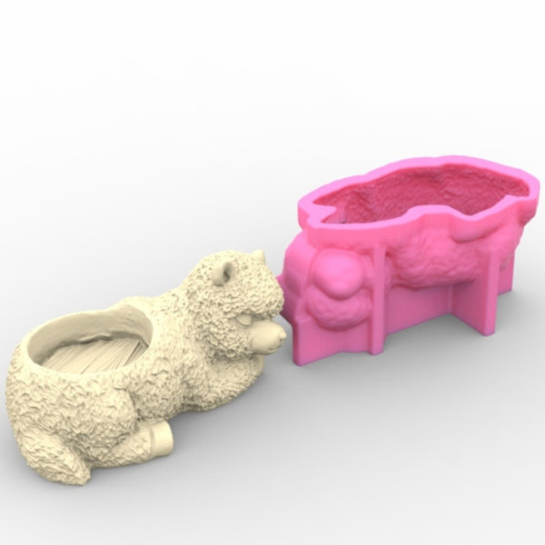 Betongvas Form DIY Handgjorda alpackor blomkrukor Gips Epoxiharts