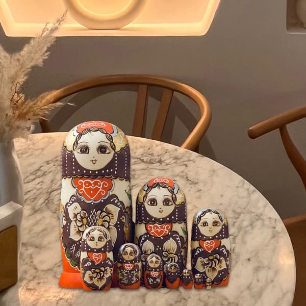 10-lagers handgjorda Matryoshka samlarobjekt ryska \"nesting dolls\" souvenirpresenter
