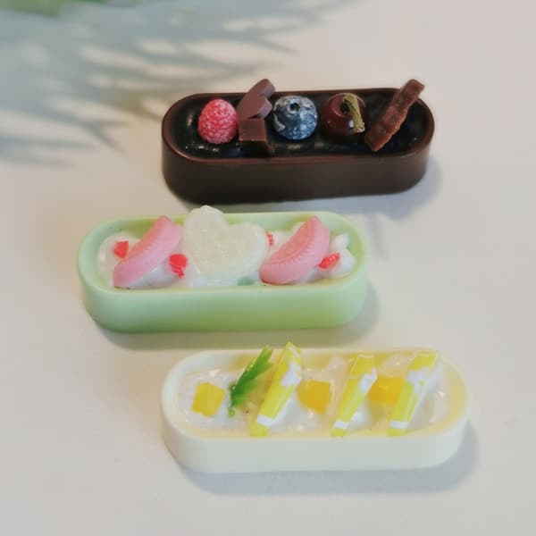 3 stk. dessertsæt til 1/12 skala dukkehus tebord styling display brug