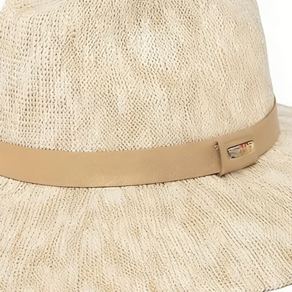 Packbar stickad fedorahatt Lätt och praktisk hatt i polyestertyg