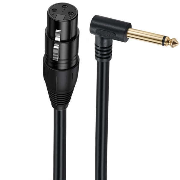 Professionell XL hona/hane till 6,35 mm kabel mono hane obalanserad sammankopplingsledning för dynamisk mikrofon 0,5 m längd