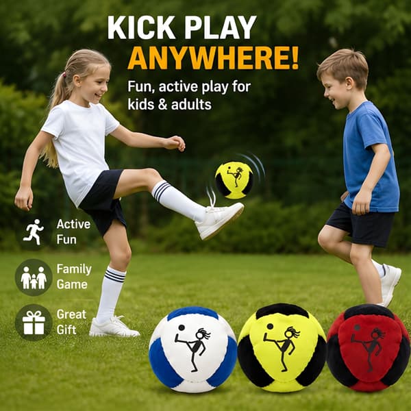 Inomhus Utomhus Footbag Set, 3-pack för Touchträning och Lek