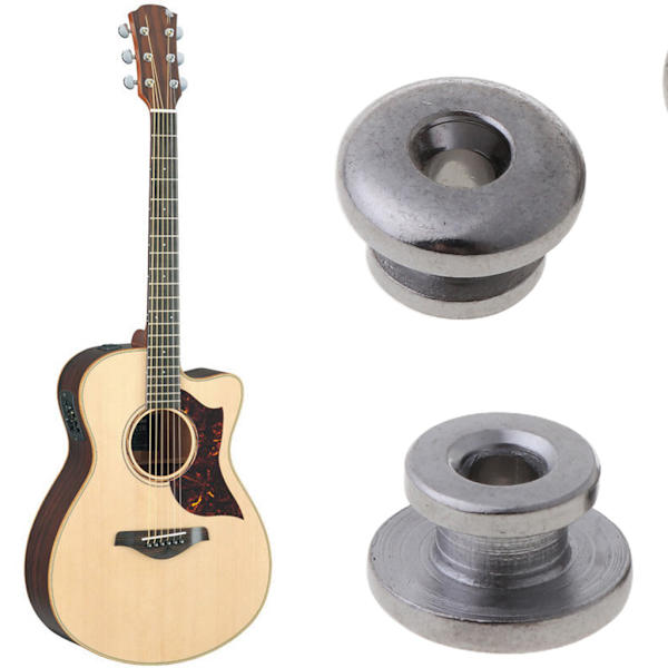 2 Krom Remband Knapplås Brickor Skruvar Ersättningsdel För Mandolin Gitarr