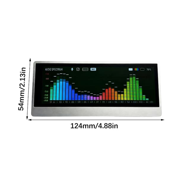 Berøringspanel Skjerm Lydspektrum Display Analog Pekernål 4,6 Tommer for Studio