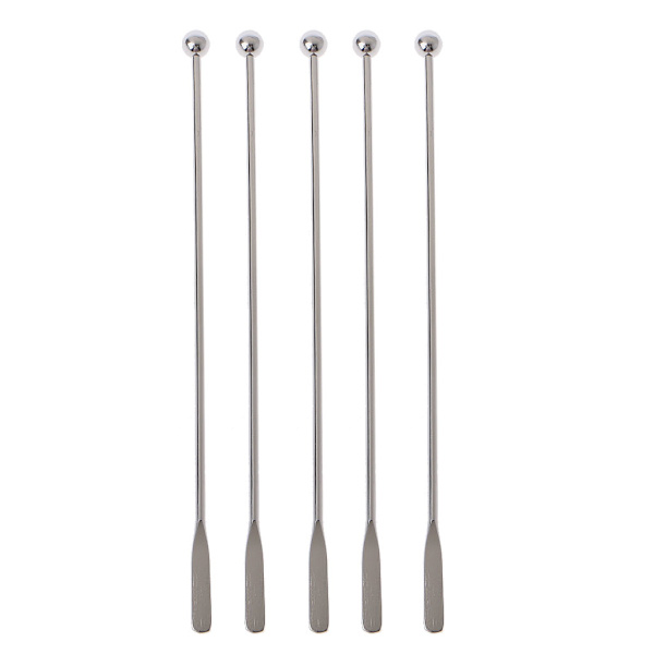 5 stk røreverk i rustfritt stål Rør Cocktail Swizzle Stick 7,5 tommers drikkerører