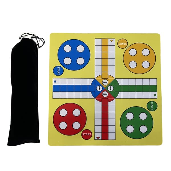 Farverig Ludo Flyvende Skakspil Musemåtte Bræt 35cm Til Børn Voksne