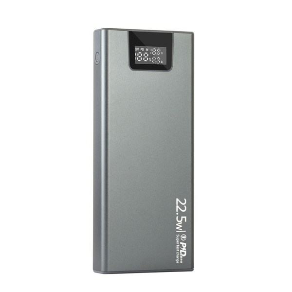 Gör-det-själv Power Bank-lådor 8x18650 Batteri Snabbare Laddare Ytterfodral Case 22,5W Case (Batteri ingår ej) Grey