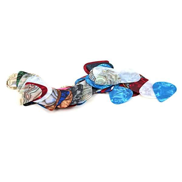 50 st triangulära plektrum 0,46 mm celluloid plektrum gitarrtillbehör