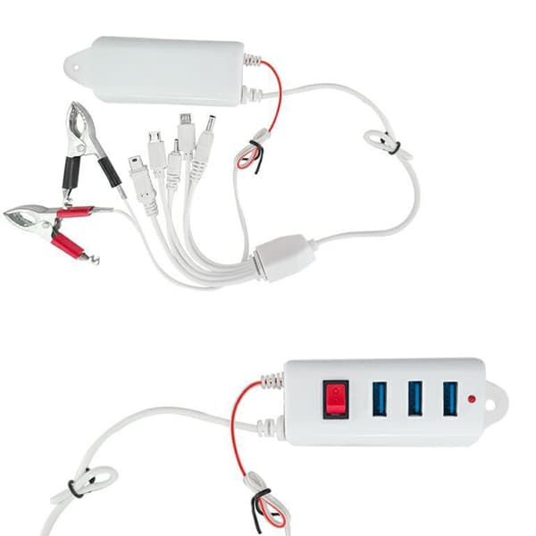 ABS Konstruksjon Universell Batteri Smarthone Lader 3 USB Klipplader