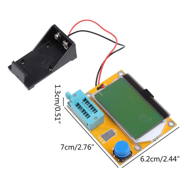 9V LCD Digital Transistor Tester LCR-T4 ESR Meter 12864 Baggrundslys Kapacitans