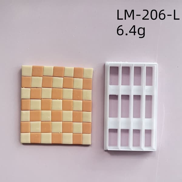 Rutete leirekutter leireformer for øredobber, geometrisk leirekutter