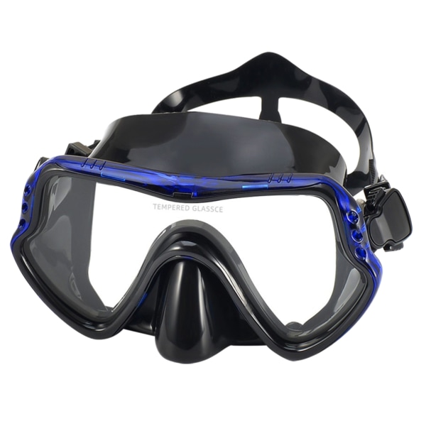 Scuba Snorkel Mask Silikonkjol Snorklingsmask Anti-imma Simglasögon Yellow frame black