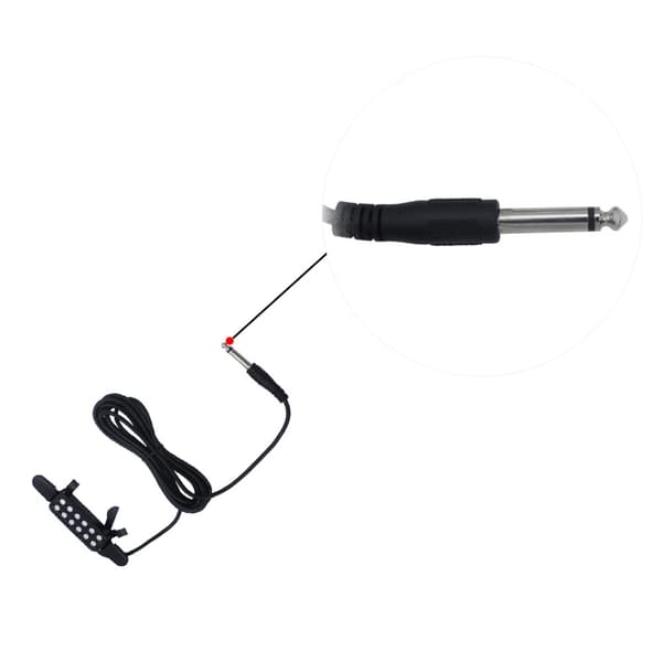 Gitar Pickups 6 Hull Lydhull Transduser Forsterker med Kabel, 6.35mm Socket