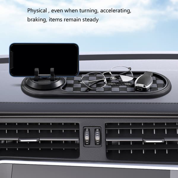 ABS Universal Bilmonteringsstativ 360 Antiskli Base Nummerdisplay For Smarttelefoner