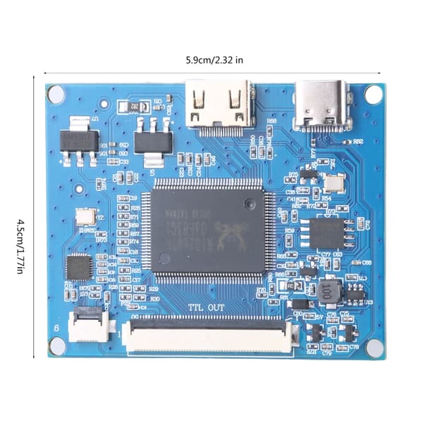 LCD Driver Board 50pin TTL LCD Skærm Controller Modul Board 1-Kanal