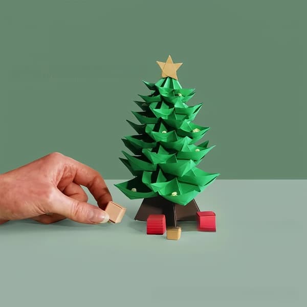 Børn Papirsæt Juletræ Papirhåndværkssæt til Feriefejring