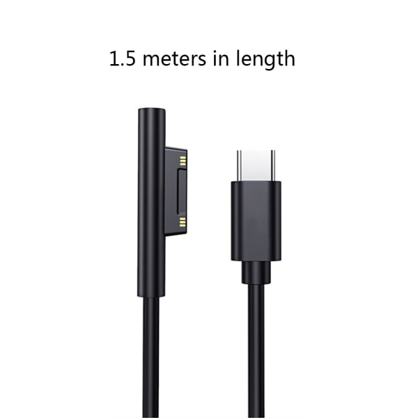 USB C power Adapter Laddningskabel sladd för Surface Pro 7/6/54/3