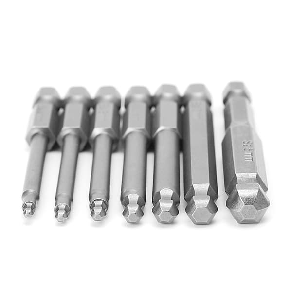 7 stk. 65 mm Magnetisk Kuleende Sekskant for Hode Sekskrutrekker Bits Drillverktøy 2