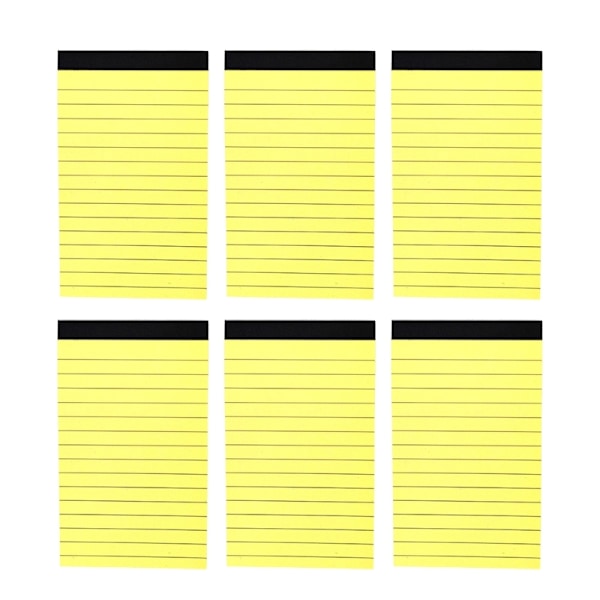 Mini notesblokke lomme notesbog, 6 stk 3x5 tommer lille skriveblok tomt foret papir