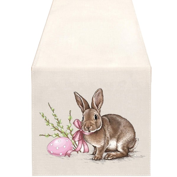 Påskhare bordslöpare rektangel våren kanin duk för köket middagar