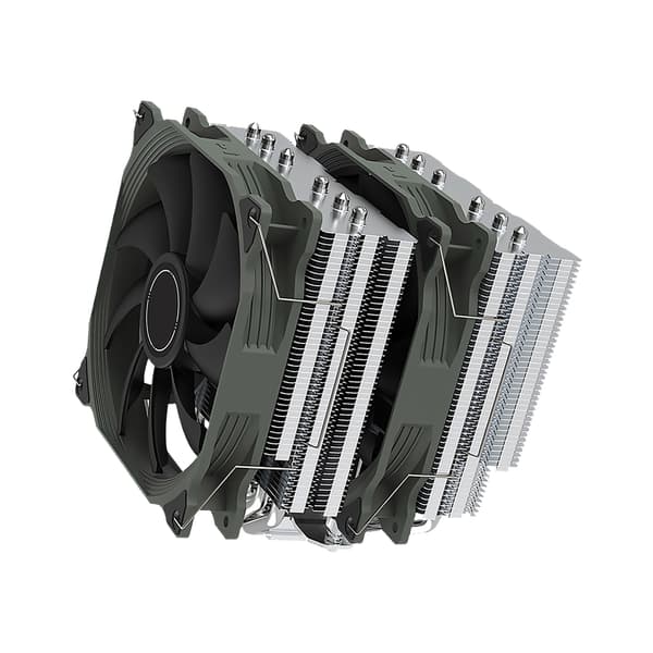 Twin Tower Computer Køleventilator Med 6 Varmeoverførselsrør 2X140Mm Ventilator Til PC