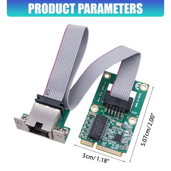 Mini PCIE Gigabit Ethernet netværksadapter RTL8111F Chip 10/100/1000Mbps