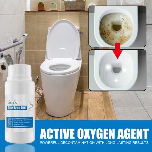 Toalett aktivt syremedel Kraftfullt rörmuddringsmedel Kök Vattenrör Avlopp Toalett Handfat Rengöring Deodorantpulver 110g