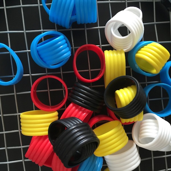 Tennis Racket Grip Ringe Racket Faste Ringe Grip Tape til Tennis Racket Håndtag Black