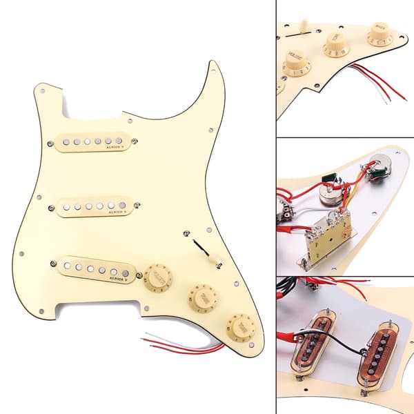 Scratch Plate Preloaded SSS 5 Pickups Prewired Pick Guards Loaded Single Coil