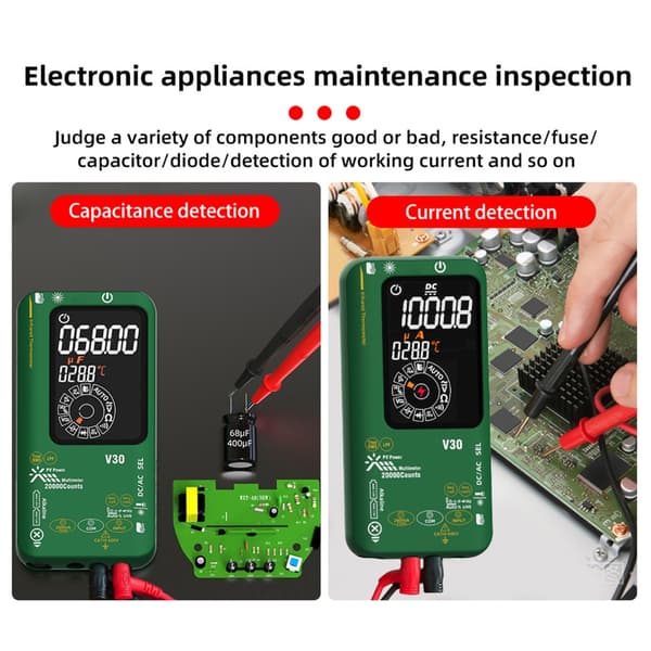 Digitalt Multimeter Værktøj Med Laser Sigte Og Dobbelt Batteri Mulighed