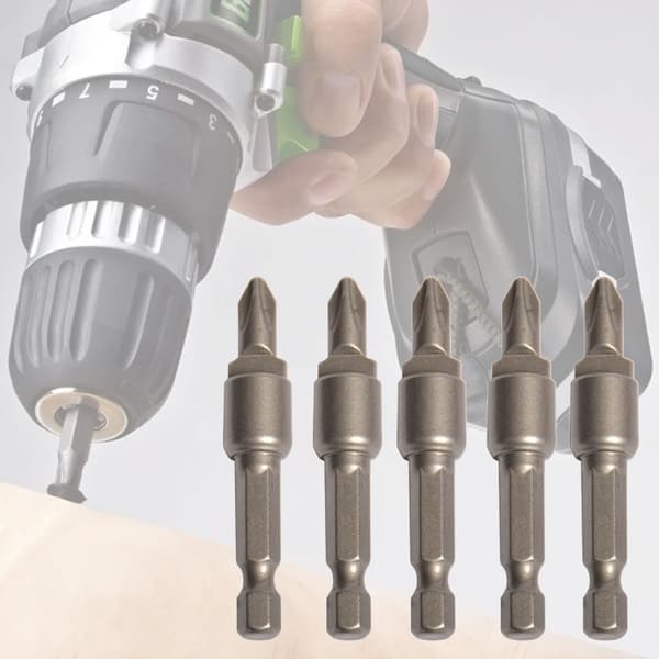 Industriell styrke krysshodebits, pakke med 5, innebygd magnetisk fastholdelse