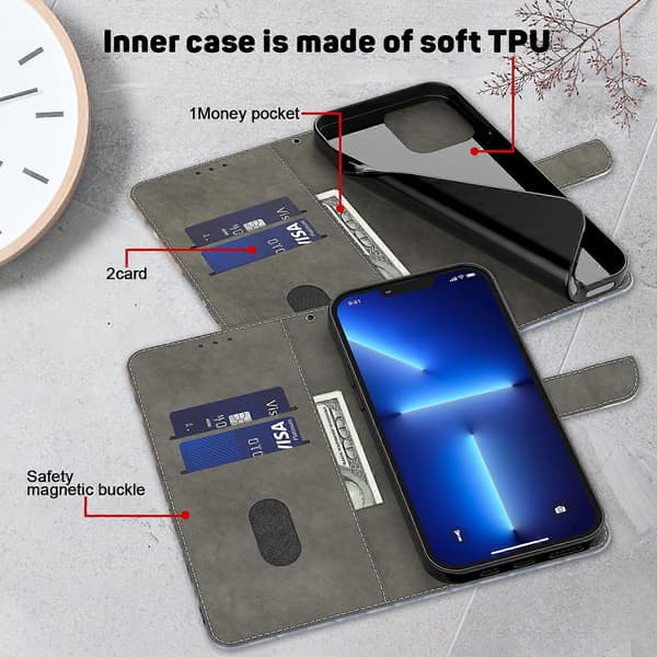 (Ny) For Samsung Galaxy S23 5G 3D-malt skinntelefondeksel