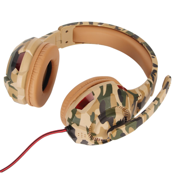 Gaming Headset Dobbelt 3,5 mm Lydstyrkejusterbart Gaming Over-Ear Headset med Mic til PC Bærbar til PS4 til Xbox One