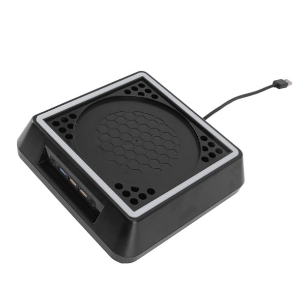 Kylande Fläkt för Botten 2.4A 5V 3 Vindhastigheter Touch-brytare USB-fläkt med Ljuslist för Xbox Series X Svart