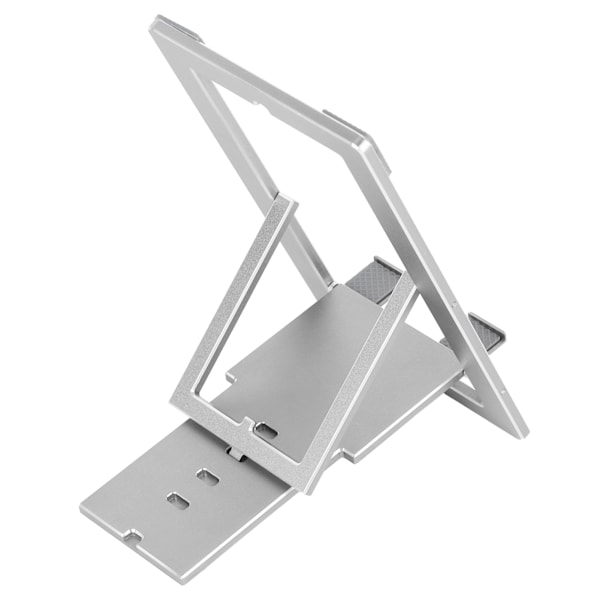 Foldbar Metal Desktop Telefonholder - Justerbar Grå Tablet Stativ