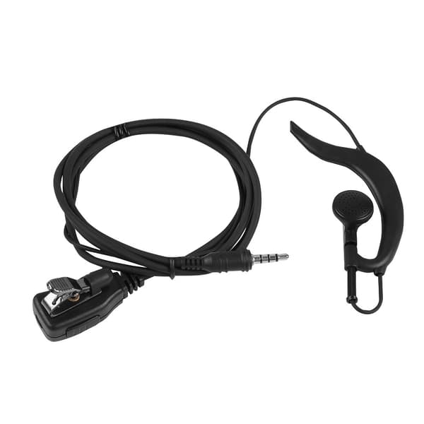 Ørehage-øretelefon med PTT-knap og MIC til walkie-talkie