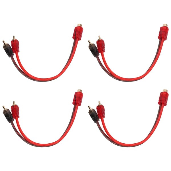 Bil RCA Adapter Y Splitter Kabel 1 Hun til 2 Han 20cm til Enheder med 3,5mm Jack