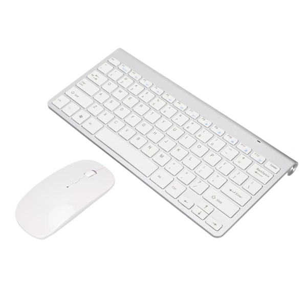 Tangentbord och Musset 2.4G Trådlöst 78 Tangenter USB Tunna Graverade Tangentbord Ergonomi Tyst Knapp Dator Tangentbord Mus Silver