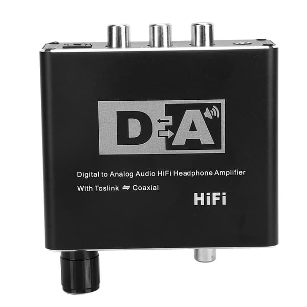 Digital til Analog Fiber Converter Volumkontroll Koaksial til 5.1 Kanalers Lyddekoder med USB Strøm Optisk Fiberkabel