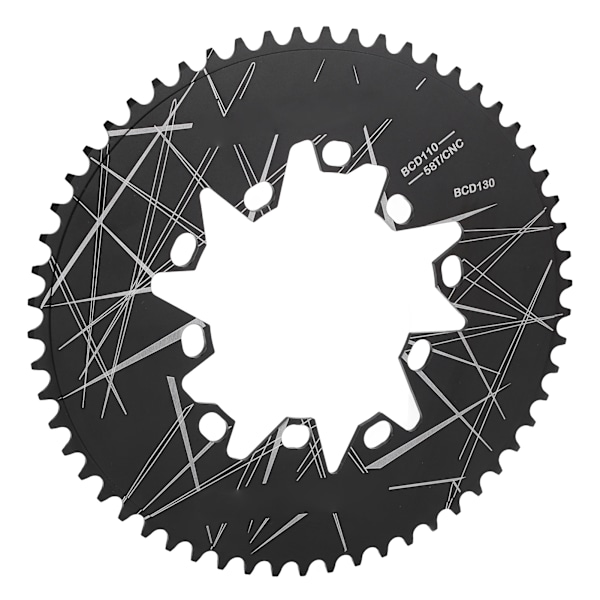 Cykel Oval Kedjering Aluminiumlegering Oval Disc Kedjering för vägvikbara cyklar 58T 110/130mm BCD