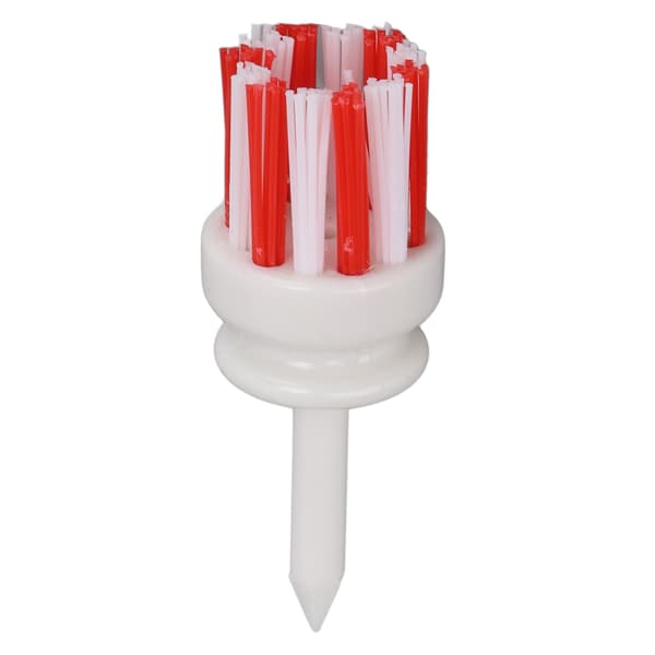 Golf Tees Plastic Long Ball Base Low Friction Brush Support Tee for Long Hit Training (54mm White and Red)