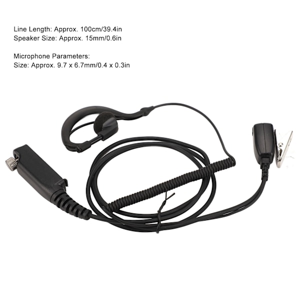 Forsterket Plug and Play Håndfri Walkie Talkie Ørepropp for Sepura STP8000
