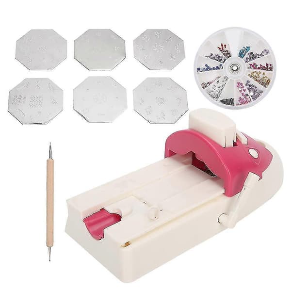 Neglekunstprinter Neglekunstmønster Stempler Manicuremaskine Stempling DIY Sæt