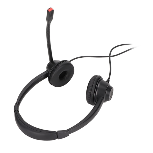 Telefonheadset med brusreducering, dubbla 3,5 mm-kontakter, binauralt, affärsheadset med mikrofon, volymkontroll för PC, callcenter